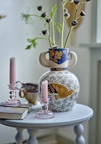 BLOOMINGVILLE Delphia lysestake, rosa, glass