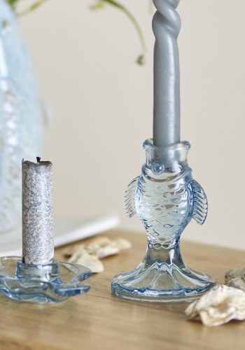 CREATIVE COLLECTION Linley lysestake, bl, glass