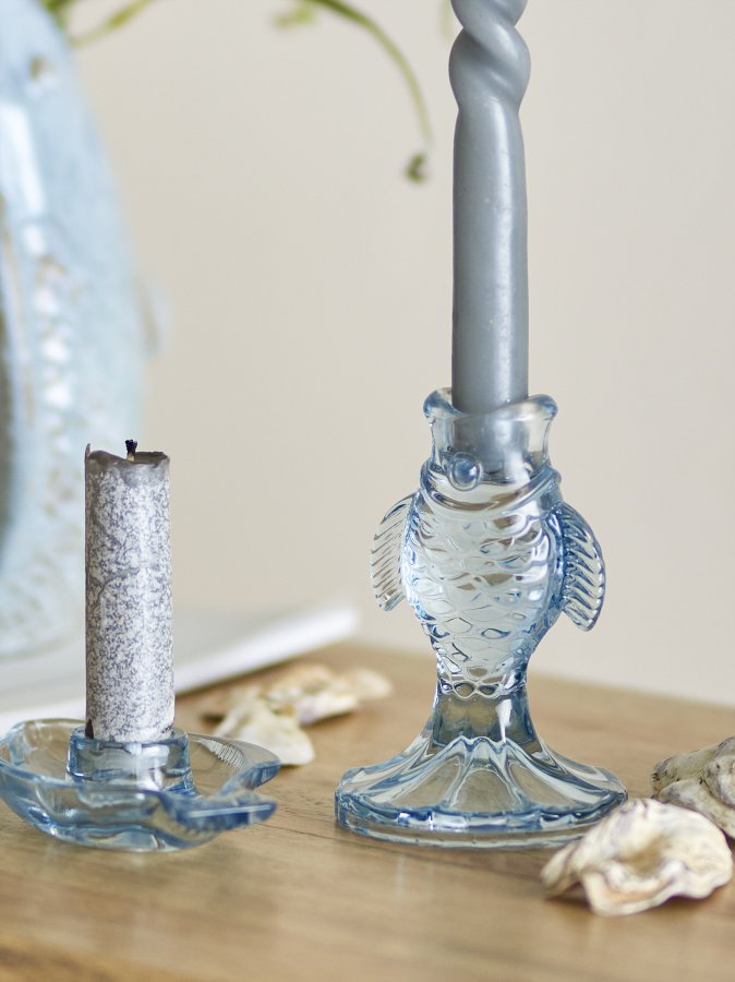 CREATIVE COLLECTION Linley lysestake, bl, glass