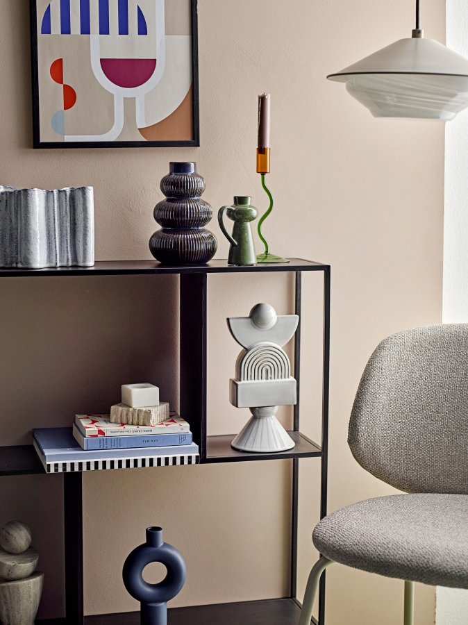 BLOOMINGVILLE Mack vghylde, kvadratisk - sort metal (71x71)