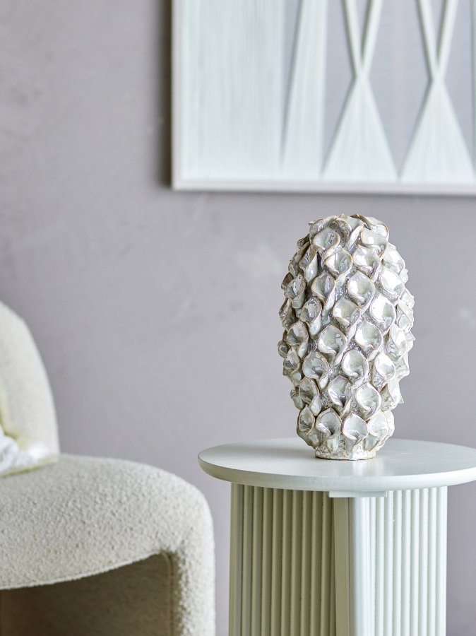 BLOOMINGVILLE Glenda Deco, Wei, Steingut (T21xH34 cm)