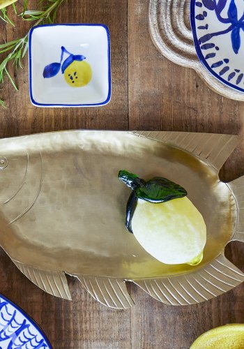 CREATIVE COLLECTION Limone Dekoration, Gelb, Glas