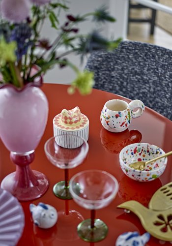 BLOOMINGVILLE Freckles Tasse, Rot, Steingut (T10xH9 cm, 4er Set)