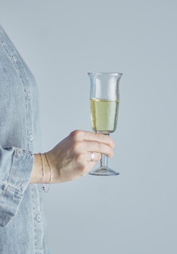 BLOOMINGVILLE Asha Weinglas, Klar, Recyclingglas (D6xH17,5 cm, 4er-Set)