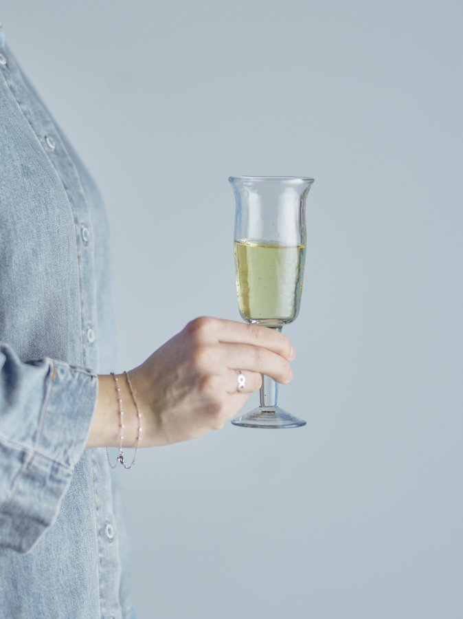 BLOOMINGVILLE Asha Weinglas, Klar, Recyclingglas (D6xH17,5 cm, 4er-Set)