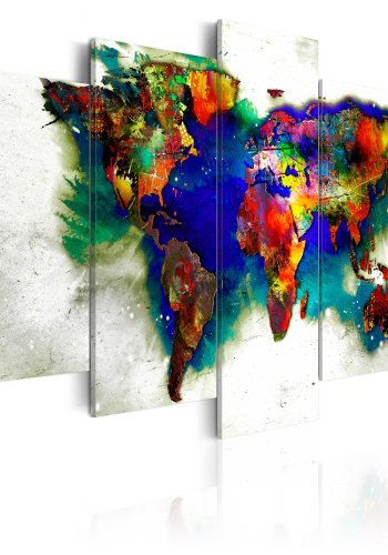 ARTGEIST verdenskort, 5-delt - Green planet - Flere st�rrelser