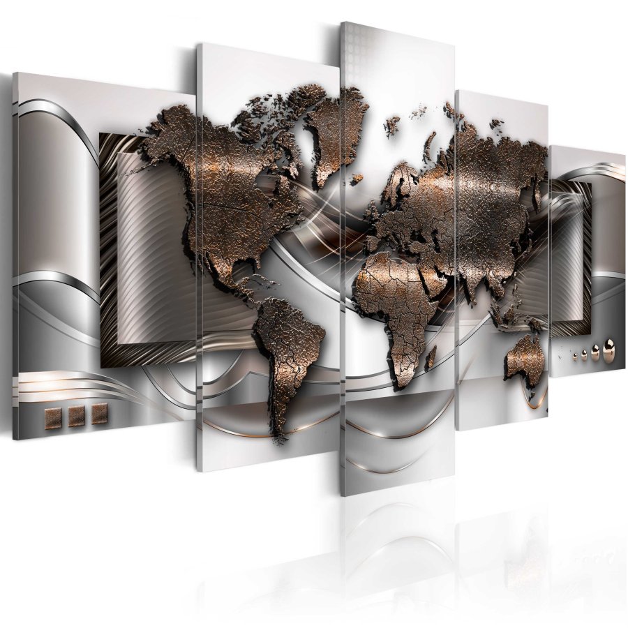 ARTGEIST verdenskort, 5-delt - Pearl map - Flere st�rrelser