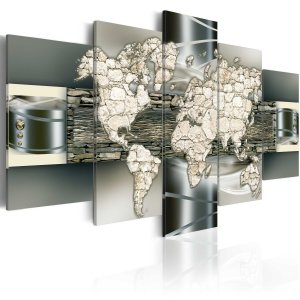 ARTGEIST verdenskort, 5-delt - See the World in Stone - Flere st�rrelser