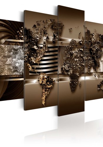 ARTGEIST verdenskort, 5-delt - Chocolate Map - Flere st�rrelser