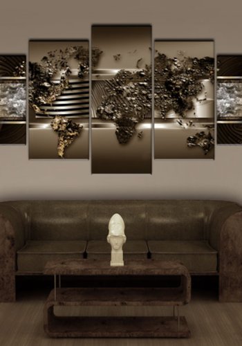 ARTGEIST verdenskort, 5-delt - Chocolate Map - Flere st�rrelser