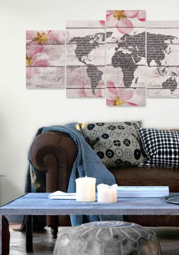 ARTGEIST verdenskort, 5-delt - Subtle World - Flere st�rrelser