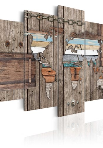 ARTGEIST verdenskort, 5-delt - Sea Travels - Flere st�rrelser