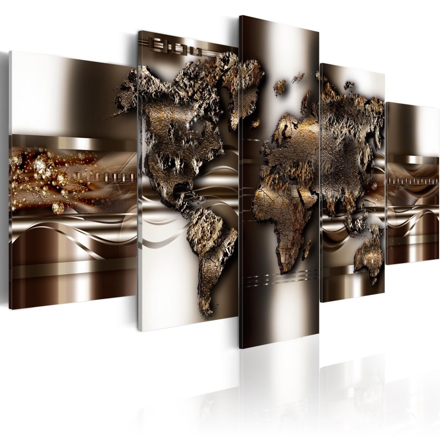 ARTGEIST verdenskort, 5-delt - Non nova, sed nove - Flere st�rrelser