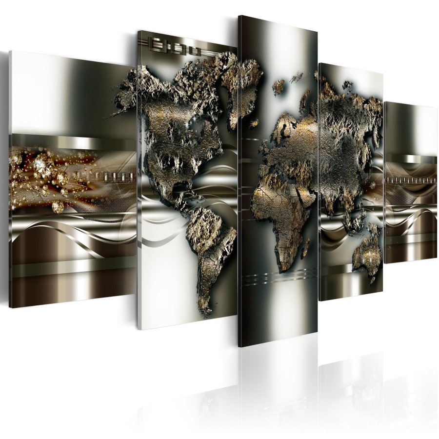 ARTGEIST verdenskort, 5-delt - Magnum opus - Flere st�rrelser