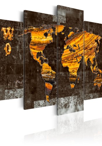 ARTGEIST verdenskort, 5-delt - Hidden Treasure - Flere st�rrelser