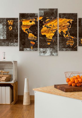 ARTGEIST verdenskort, 5-delt - Hidden Treasure - Flere st�rrelser