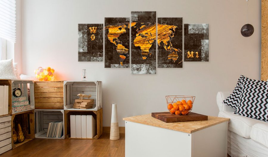 ARTGEIST verdenskort, 5-delt - Hidden Treasure - Flere st�rrelser