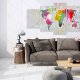ARTGEIST verdenskort, 5-delt - Illustration of the World - Flere st�rrelser