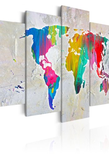 ARTGEIST verdenskort, 5-delt - Energy of World - Flere st�rrelser