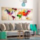 ARTGEIST verdenskort, 5-delt - World Map: Painted World - Flere st�rrelser