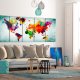 ARTGEIST verdenskort, 5-delt - World Map: Green Vignette - Flere st�rrelser