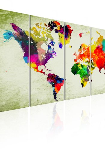 ARTGEIST verdenskort - Colourful Continents - Flere st�rrelser