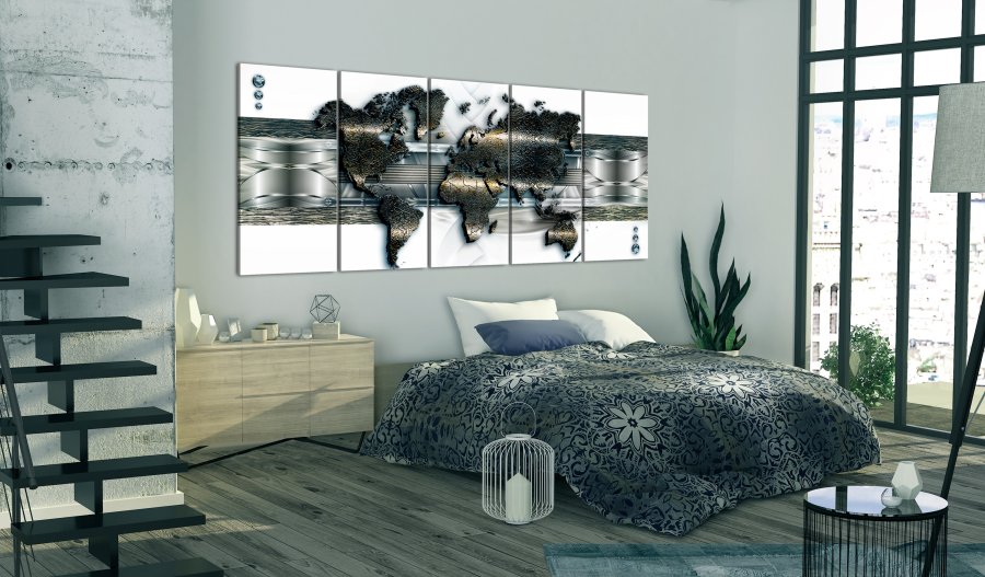 ARTGEIST verdenskort - Three-dimensional Map - Flere st�rrelser