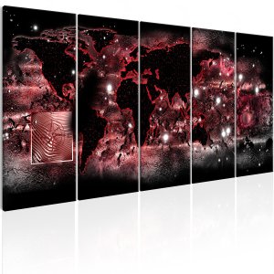 ARTGEIST verdenskort - Red Light - Flere st�rrelser