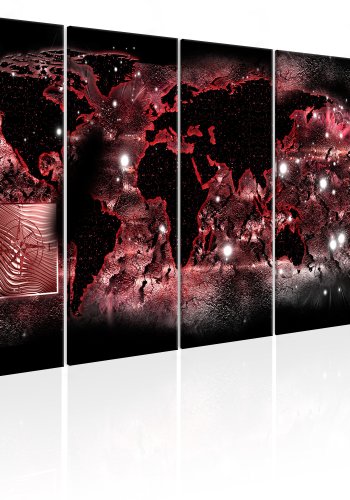 ARTGEIST verdenskort - Red Light - Flere st�rrelser