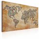 ARTGEIST Postcards from the World - Verdenskort lavet af postkort trykt p� l�rred - Flere st�rrelser