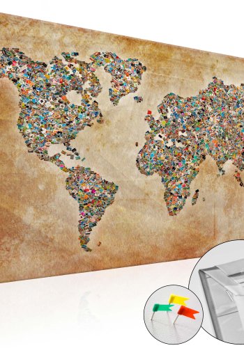 ARTGEIST Postkarten aus aller Welt  Weltkarte aus auf Kork gedruckten Postkarten  Mehrere Gren