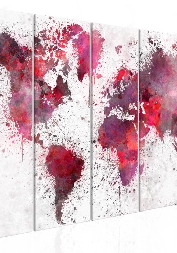 ARTGEIST verdenskort, 5-delt - Bloody Map Narrow - Flere st�rrelser