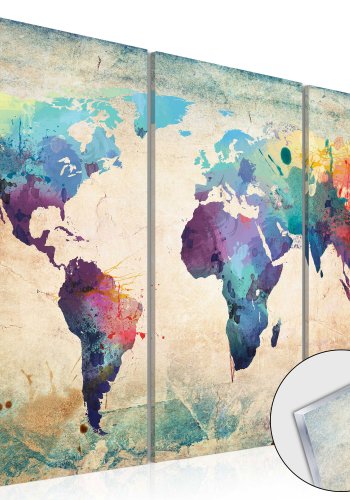 ARTGEIST Rainbow Map Bild - Mehrfarbiger Druck auf Acrylglas (120x80)