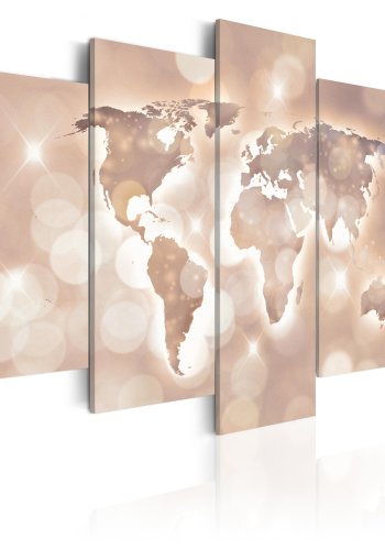 ARTGEIST verdenskort -  Trail of Light - Flere st�rrelser