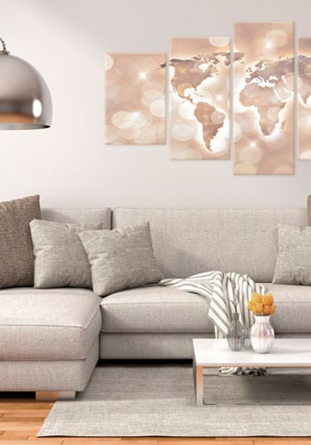 ARTGEIST verdenskort -  Trail of Light - Flere st�rrelser