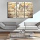 ARTGEIST Map of Dreams - Klassisk verdenskort trykt p� l�rred, 3-delt - Flere st�rrelser