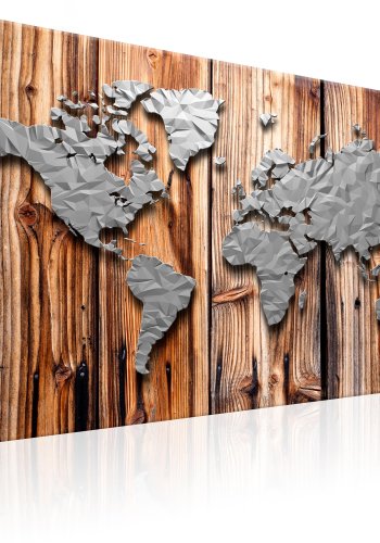 ARTGEIST Borders of Modernity - Verdenskort med moderne touch trykt p� l�rred - Flere st�rrelser