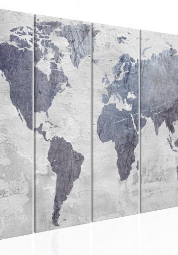 ARTGEIST verdenskort, 5-delt - Concrete World Map Narrow - Flere st�rrelser