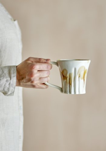 CREATIVE COLLECTION Joseph Becher, Braun, Steingut (D9xH9,5 cm, 4er-Set)