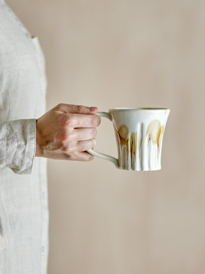 CREATIVE COLLECTION Joseph Becher, Braun, Steingut (D9xH9,5 cm, 4er-Set)