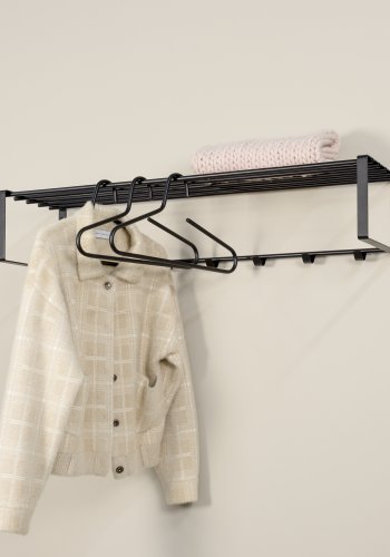 SPINDER DESIGN Rex 2 XL hattehylle, m. 7 kroker - svart stl (B:100)