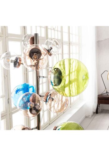 KARE DESIGN Balloon Colore LED gulvlampe - multifarvet akryl/kobber stl