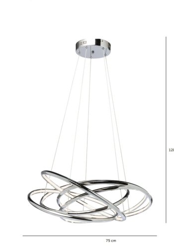 KARE DESIGN Saturn LED Krom Stor taklampe - slv aluminium