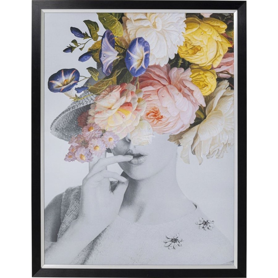 KARE DESIGN Flower Lady billede - multifarvet/klar kunstpapir/glas og polyresin, rektangulr 152x117