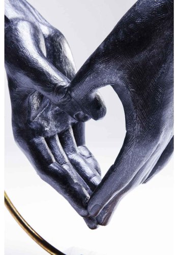 KARE DESIGN Object Elements Heart Hand figur - polyresin og marmor (H:33,5cm)