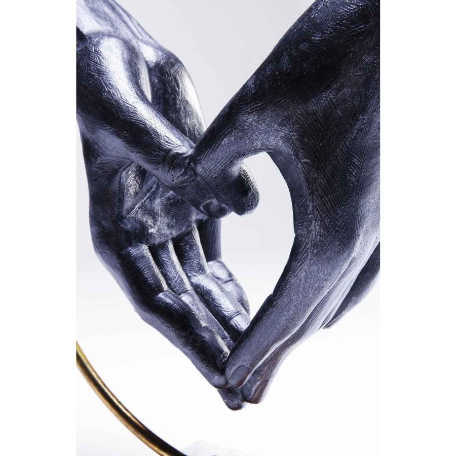 KARE DESIGN Object Elements Heart Hand figur - polyresin og marmor (H:33,5cm)