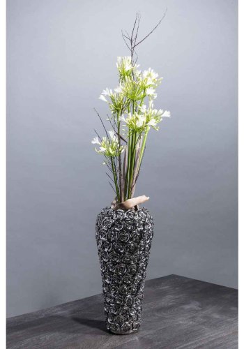 KARE DESIGN Rose Multi Chrome vase, stor - krom fajance (21,5)