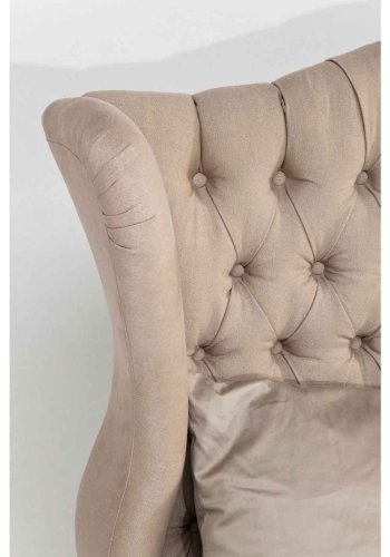 KARE DESIGN Bed City Sängram - Sandfärgat Tyg, 160 x 200 cm