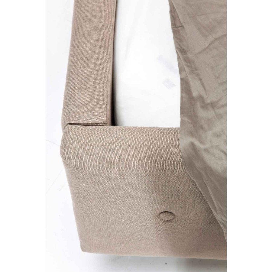 KARE DESIGN Bed City Sängram - Sandfärgat Tyg, 160 x 200 cm