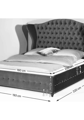 KARE DESIGN Bed City Sängram - Sandfärgat Tyg, 160 x 200 cm